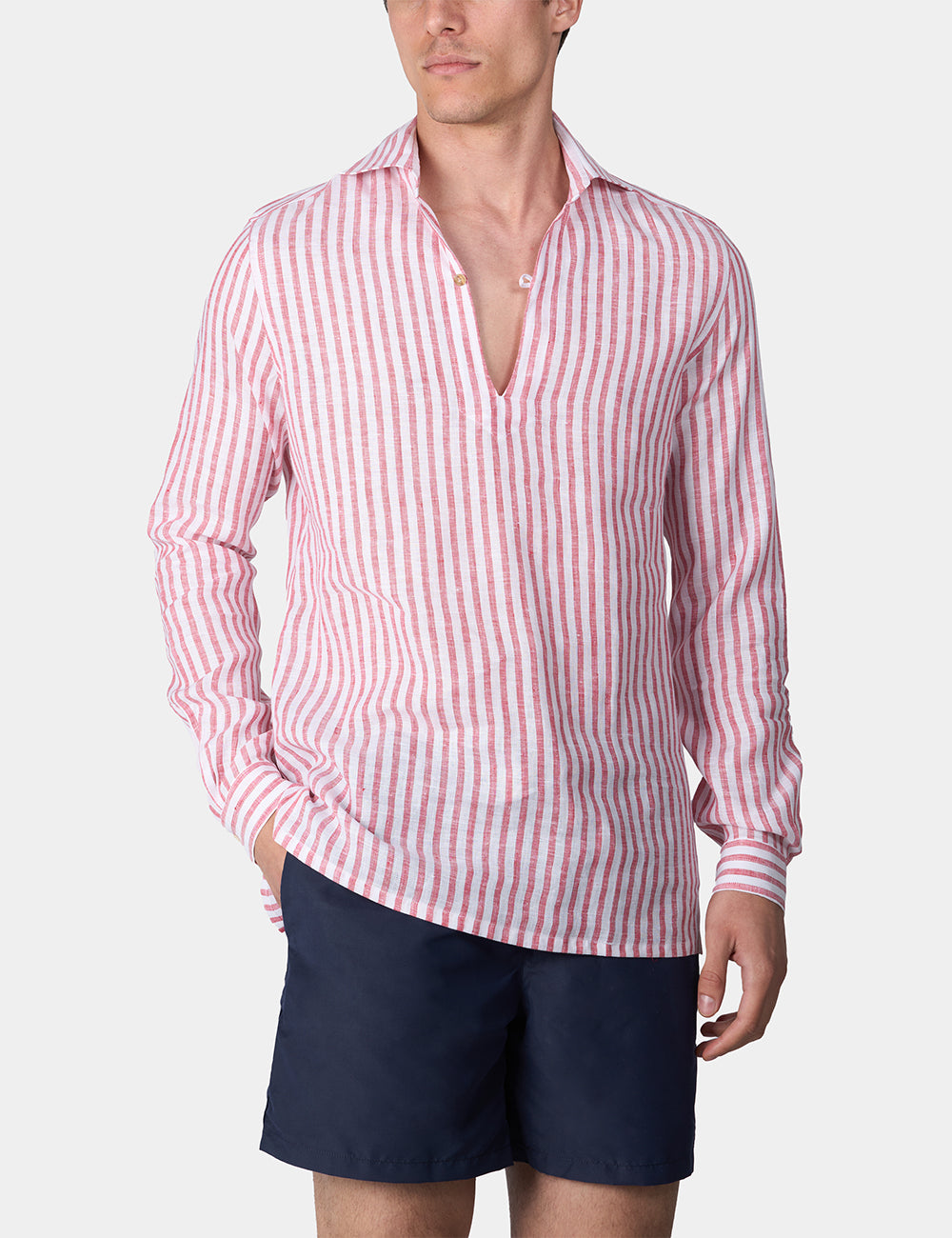 Camicia Capri Righe Rosse