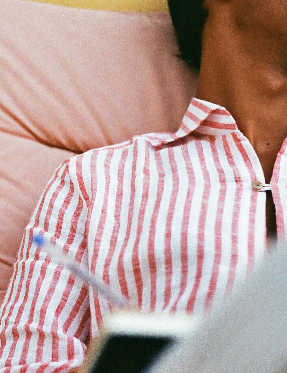 Camicia Capri Righe Rosse